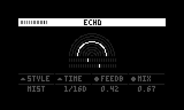 screenshot of echo page