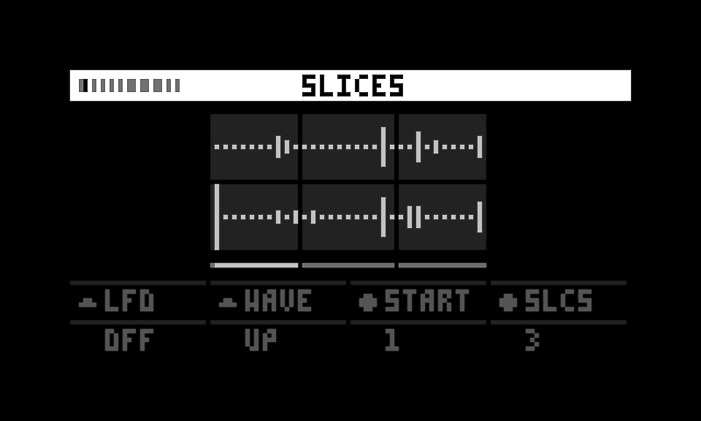 screenshot of slice page with stereo sample