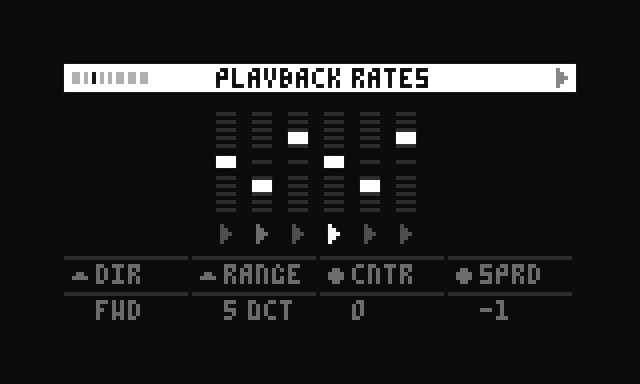 screenshot of playback rates page